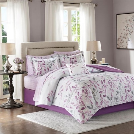 Madison Park Lafael Complete Comforter Set, Purple - Queen MPE10-378